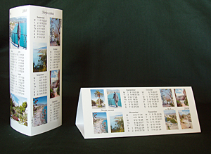 photographs os assembled desk calendars